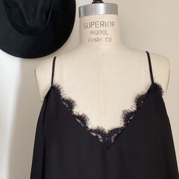 Socialite Black Lace Trim Cami - Picture 2 of 4